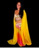 Jupe de danse orientale multicolore