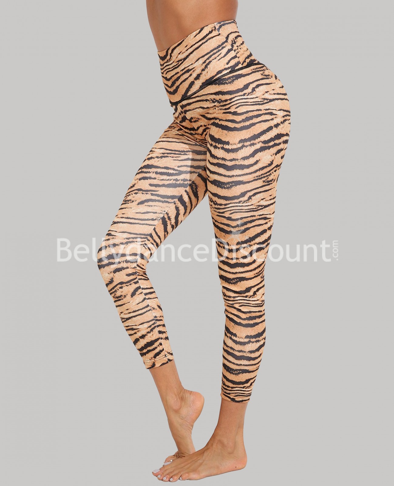 Zebra-print dance leggings