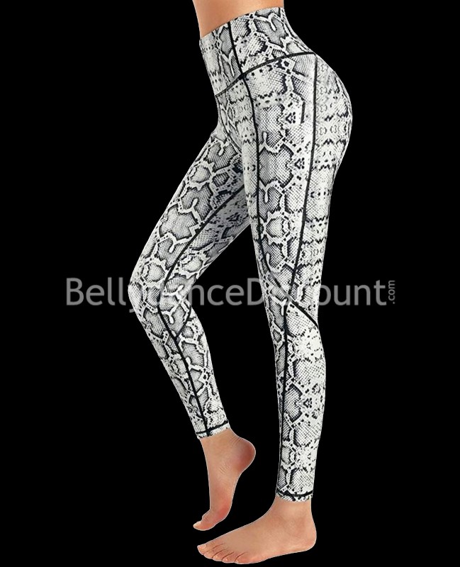 Tanzleggings im Python-Print