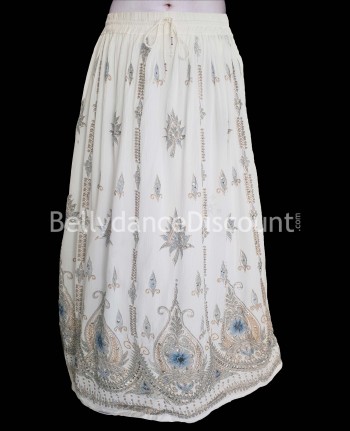 Falda blanca para danza de la India