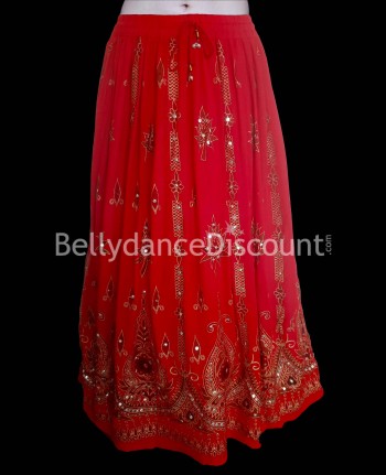 Indian dance skirt red