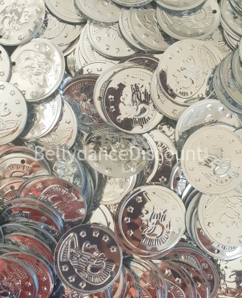 Lotto da 100 paillettes argentate da cucire (in plastica)