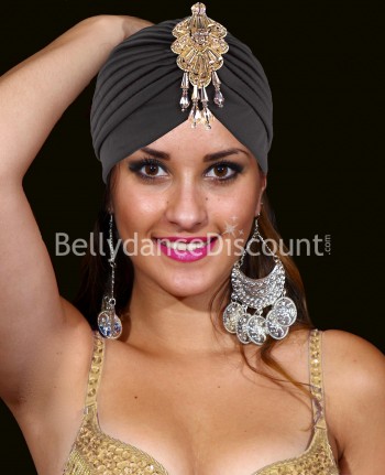 Turban femme oriental noir