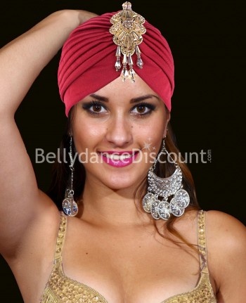 Turbante orientale rosso bordeaux