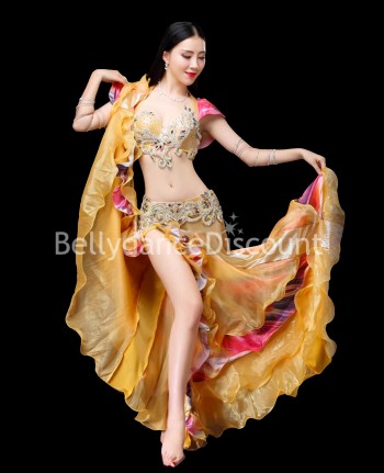 Costume de danse orientale "Pépite d'or"