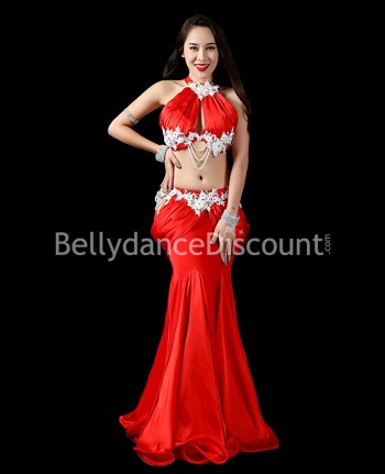 Costume di danza del ventre rosso NEYA