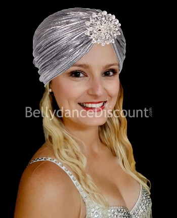 Orientalischer Turban in Silberfarben
