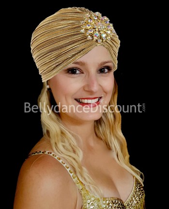 Orientalischer Turban in Goldfarben