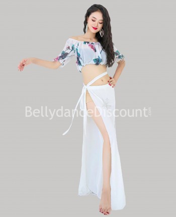 White floral dance outfit