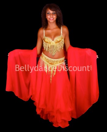 Set BH + Gürtel in Gold für den orientalischen Tanz