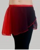 Petite jupe de danse fluide dégradée noir rouge
