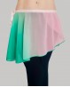Petite jupe de danse fluide dégradée rose vert