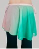 Petite jupe de danse fluide dégradée rose vert