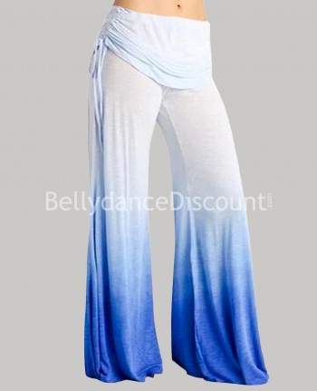 Pantalon "Tie and dye" blanc bleu
