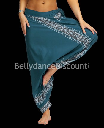Peacock blue indian pants