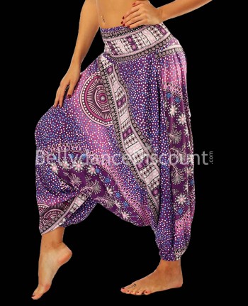Pantaloni di danza Bollywood viola