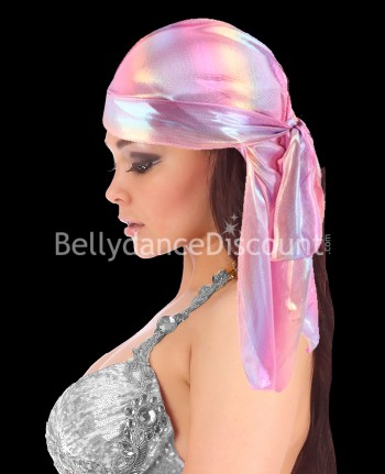 Pale pink multicolored durag