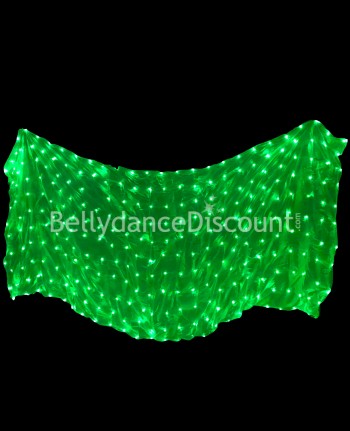 Velo di danza del ventre luminoso verde
