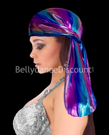 Purple multicolored durag
