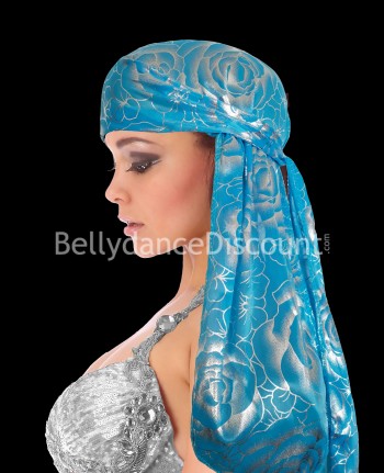 Durag in Himmelblau und Silber
