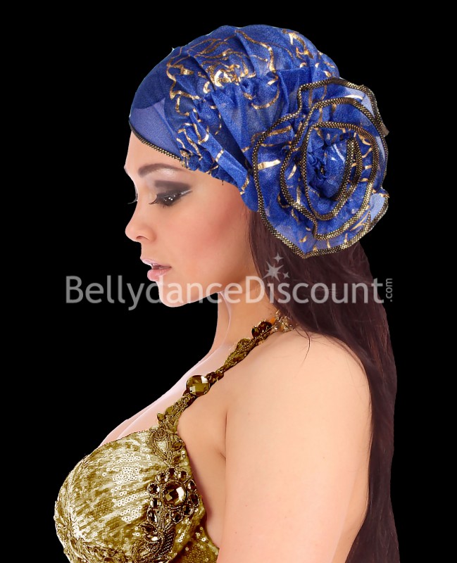 Bonnet oriental bleu nuit or