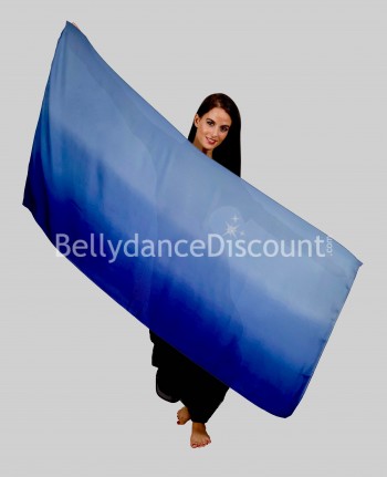 100% silk blue Bellydance veil