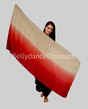 Velo di danza del ventre 100% seta oro bordeaux
