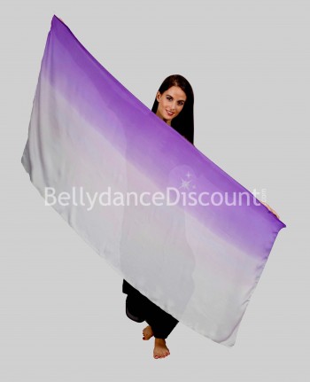 Voile de danse orientale 100% soie violet parme