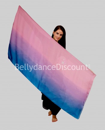 Voile de danse orientale 100% soie rose violet bleu