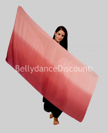100% silk burgundy coral Bellydance veil