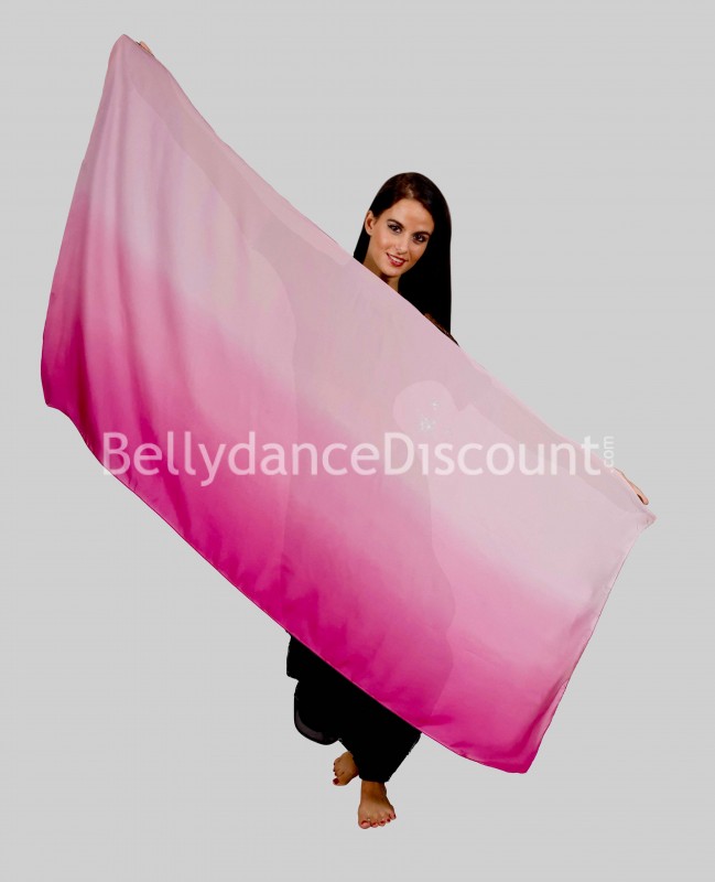 Velo di danza del ventre 100% seta fucsia