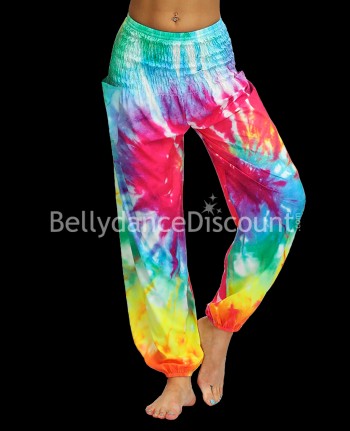 Multicolored "Tie-dye" dance pants
