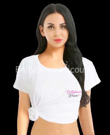 T-shirt bianca "Bellydancer Forever"