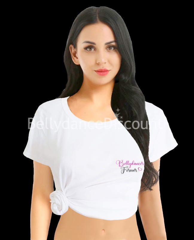 T-shirt bianca "Bellydancer Forever" T-shirt bianca "Bellydancer Forever"
