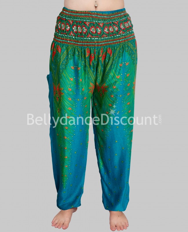 Pantalon de danse indienne turquoise
