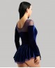Abito body in velluto blu notte