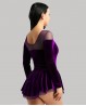 Dark purple velvet leotard dress