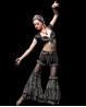 Bauchtanzkostüm für Tribal Fusion Schwarz