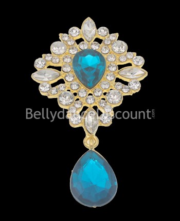 Applique pierres et strass à coudre turquoise