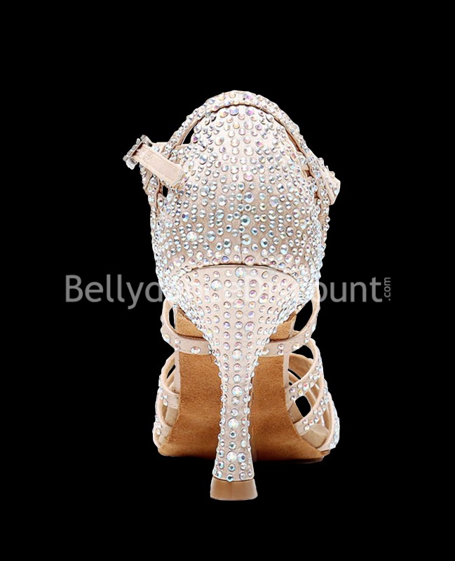 Zapatos de baile nude con brillantes
