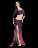 Black and pink spangled Bellydance costume