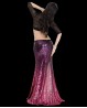 Black and pink spangled Bellydance costume