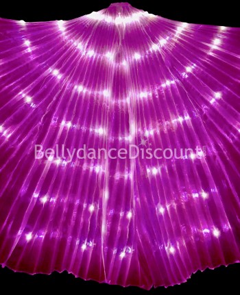 Ali di Iside luminose di danza del ventre con LED rosa