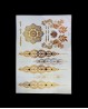 Lámina de tatuajes efímeros dorados y plateados