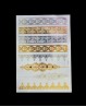 Foglio di tatuaggi temporanei oro argento