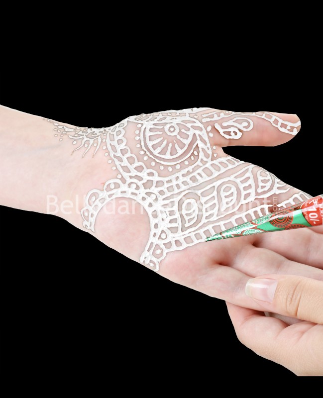 Cone of white henna