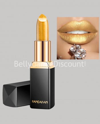 Lápiz labial dorado