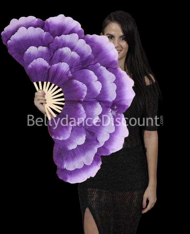 Ventaglio molto grande "petali di fiore" viola