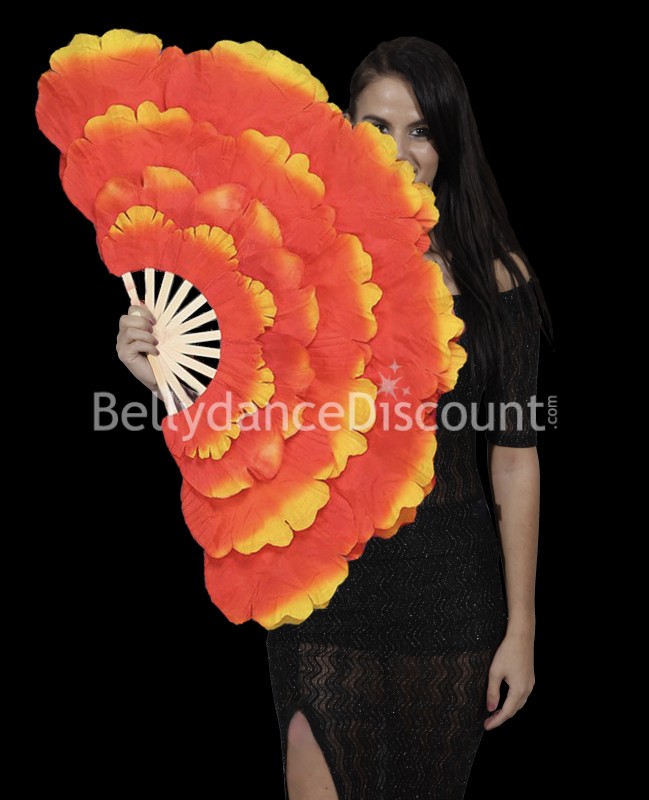 Very large "flower petals" yellow and orangey fan