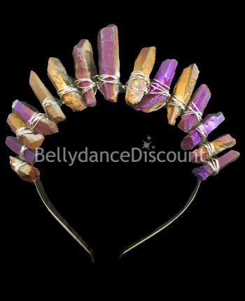 Couronne en quartz violine or